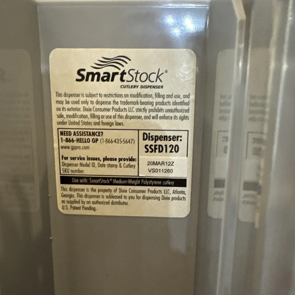 SmartStock SSFD120 Cutlery Fork Dispenser Commercial Food Service Wall Mount